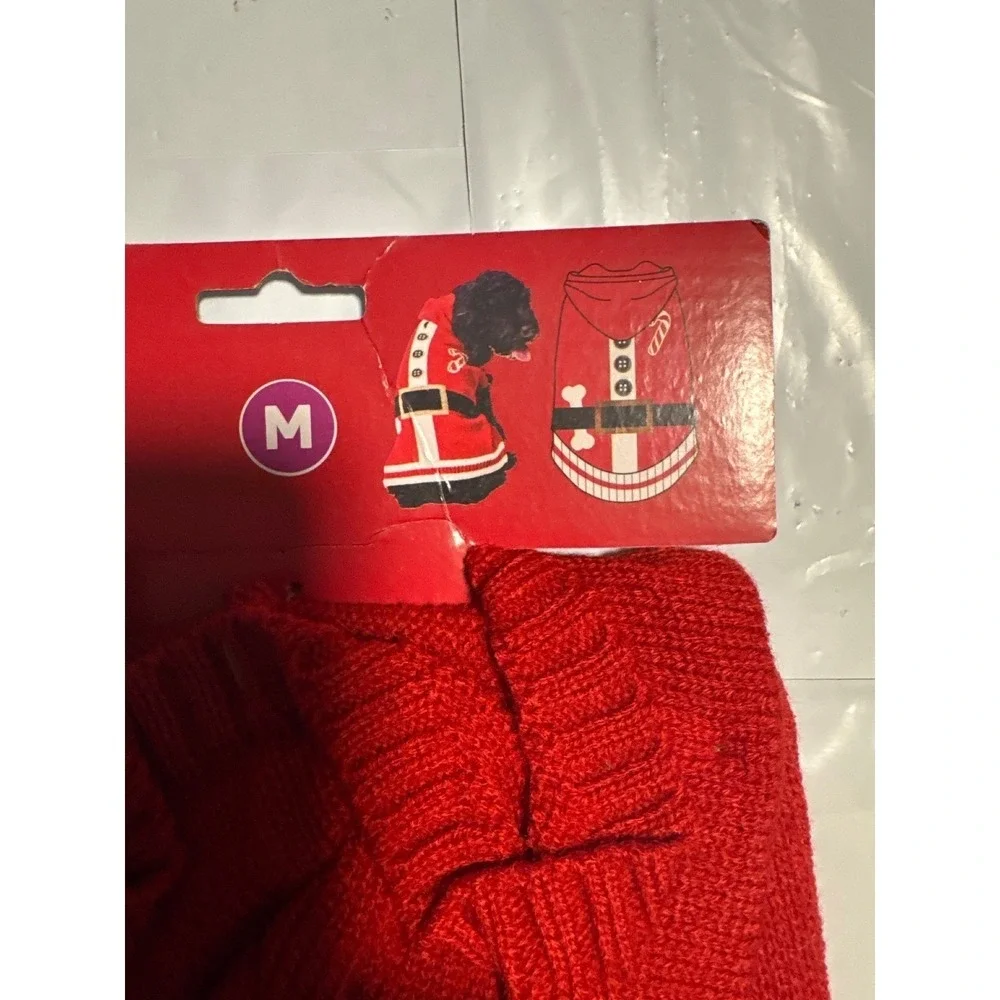 New Vibrant Life Pet Sweater Medium Red Holiday Dog Costume Beagle Poodle